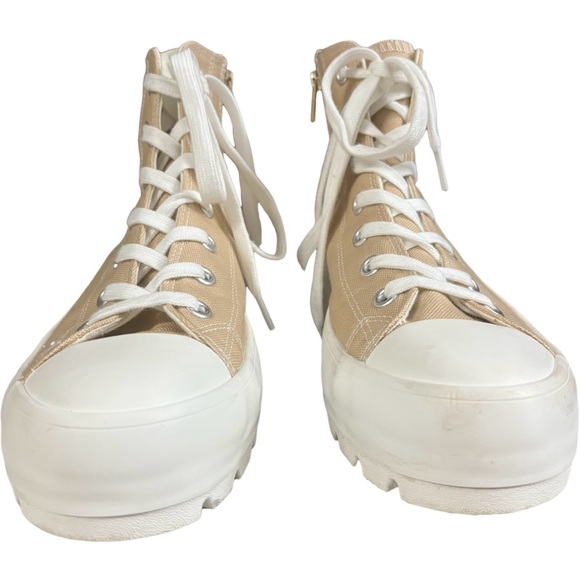 Sincerely Jules VESPA High Top Lug Sole Platform Sneakers Natural Size 10 M - Picture 5 of 9